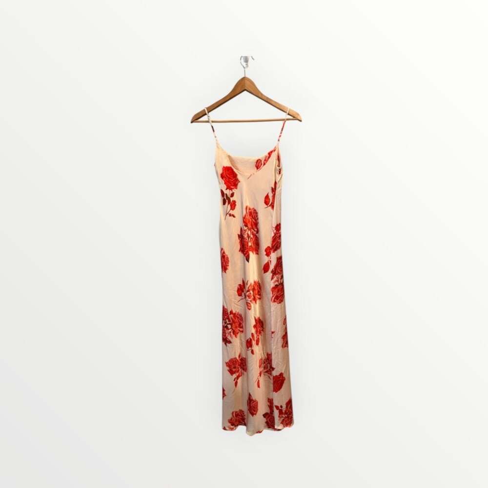 Meshki Rosalie Maxi Dress Size XXS Red Rose Print